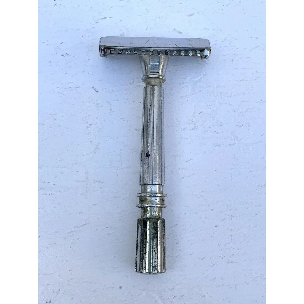 Vintage Eversharp Schick Injector Safety Razor w/ Blade Dispenser Retro Shaving